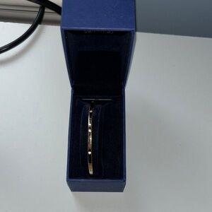 Swarovski Crystal Embedded Gold Bangle Bracelet never worn
